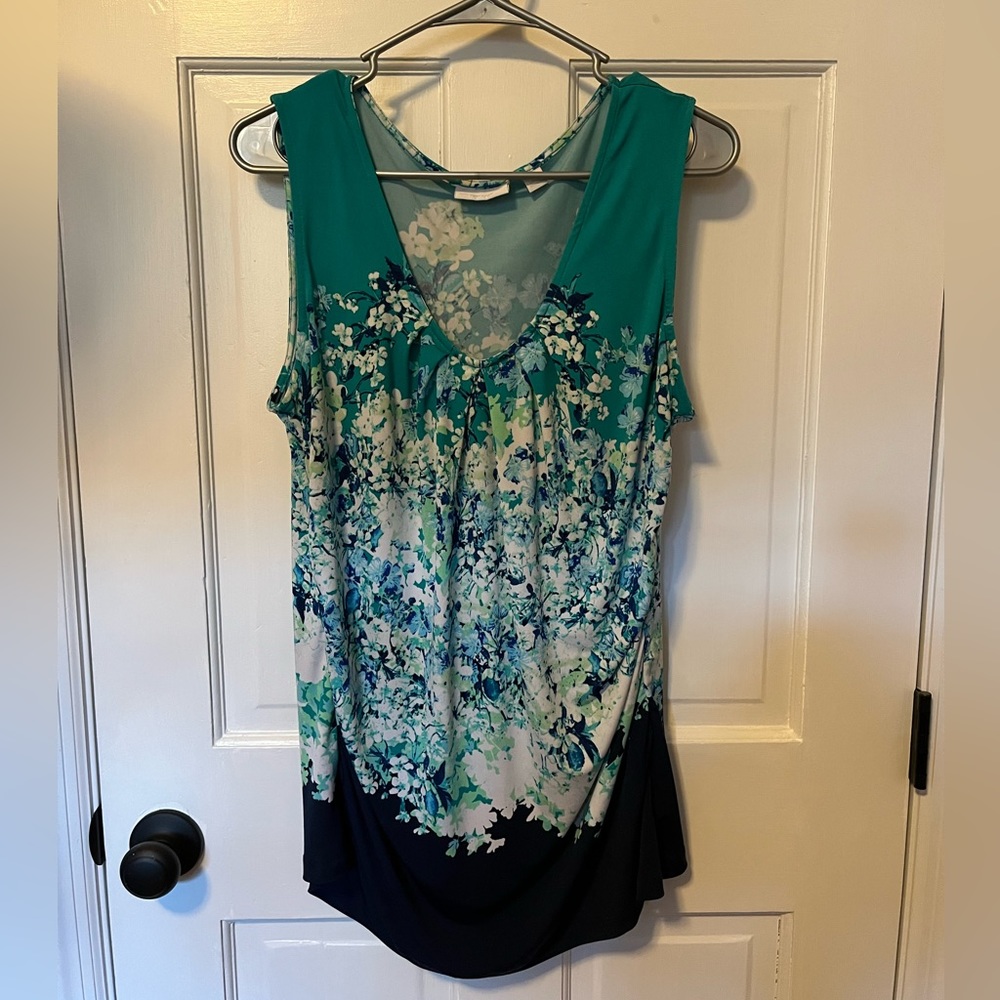 NY & Company Floral Tank Top, Size XL